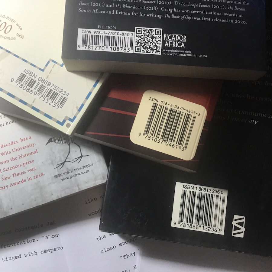 South African books with their allocated ISBN numbers