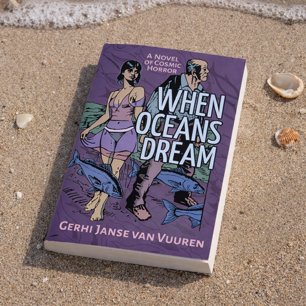 When Oceans Dream novel lying on beach sand