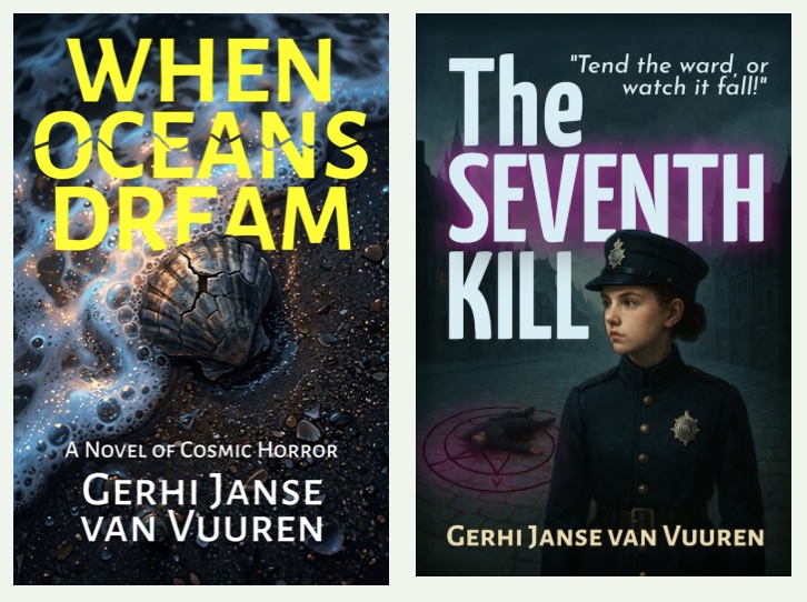 New novel covers: when Oceans Dream and The Sevetnh Kill